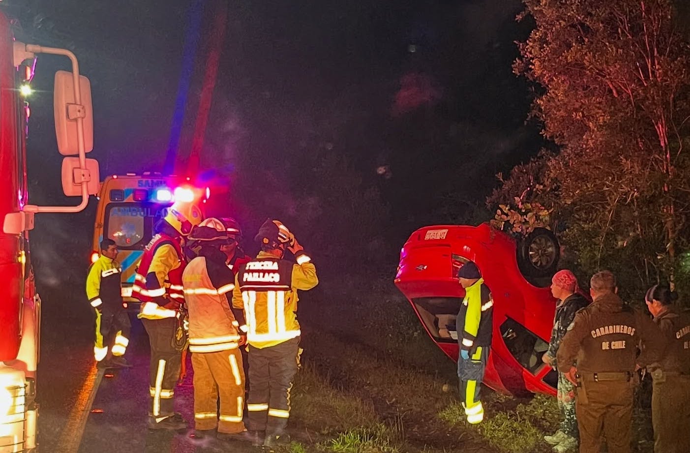 Una persona resultó lesionada tras volcamiento en ruta que conecta ...