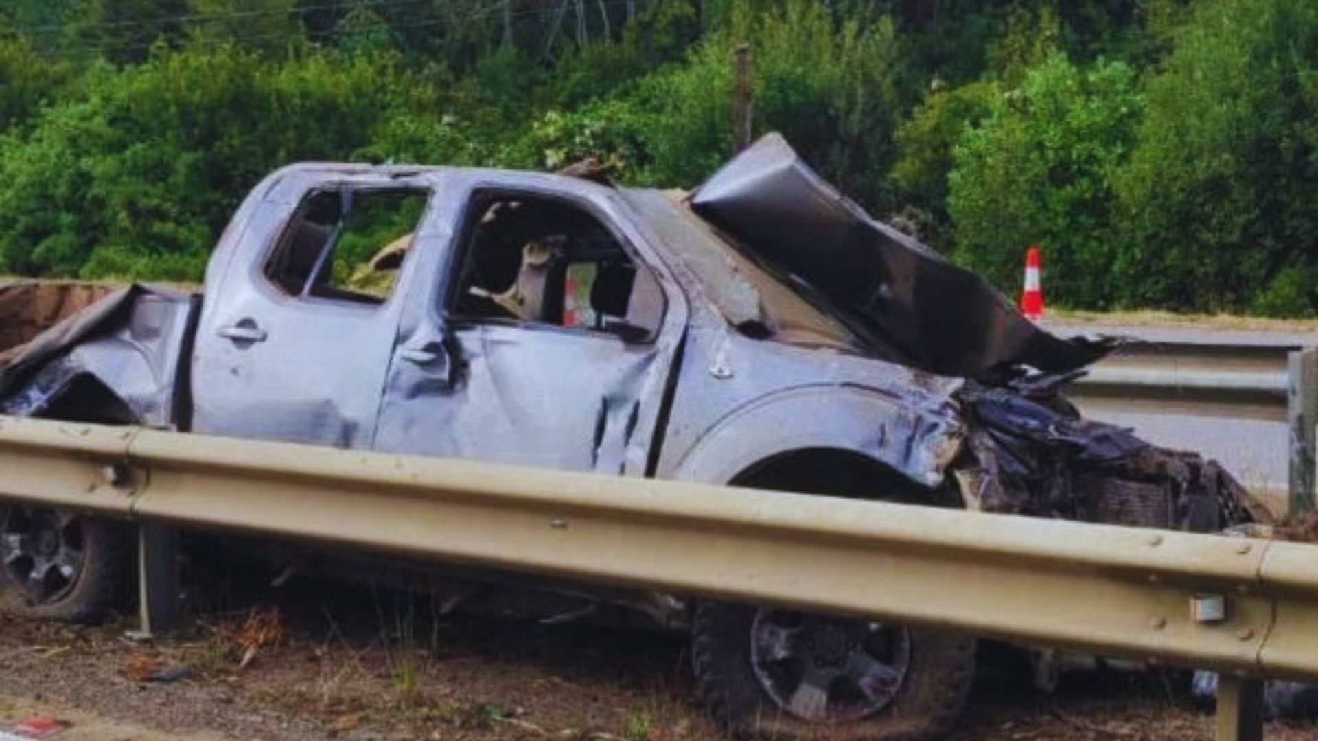 Volcamiento de camioneta en la Ruta 5 Sur deja tres personas lesionadas ...
