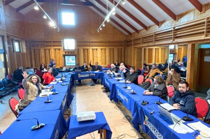 Sesión de la Comisión Social del Consejo Regional de Los Ríos durante la votación del proyecto Futrono Más Inclusivo.