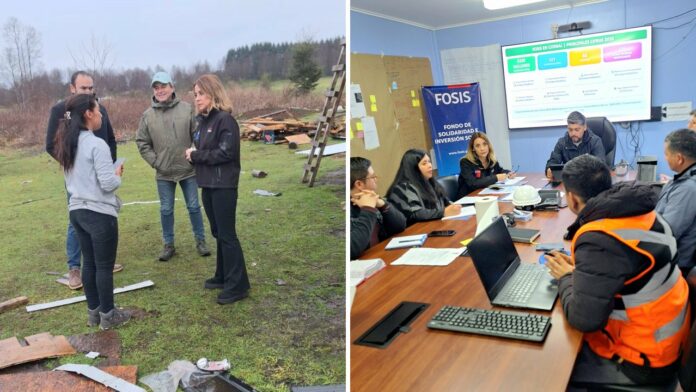 Directora regional del FOSIS, Ann Hunter, junto a autoridades en Río Bueno y en reunión de trabajo en Corral.